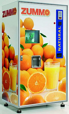Фото брендирования автомата по продаже сока
